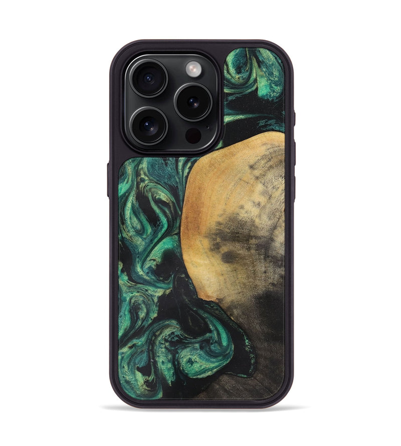 iPhone 15 Pro Wood Phone Case - Dexter (Green, 723766)