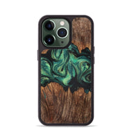 iPhone 13 Pro Wood Phone Case - August (Green, 723770)