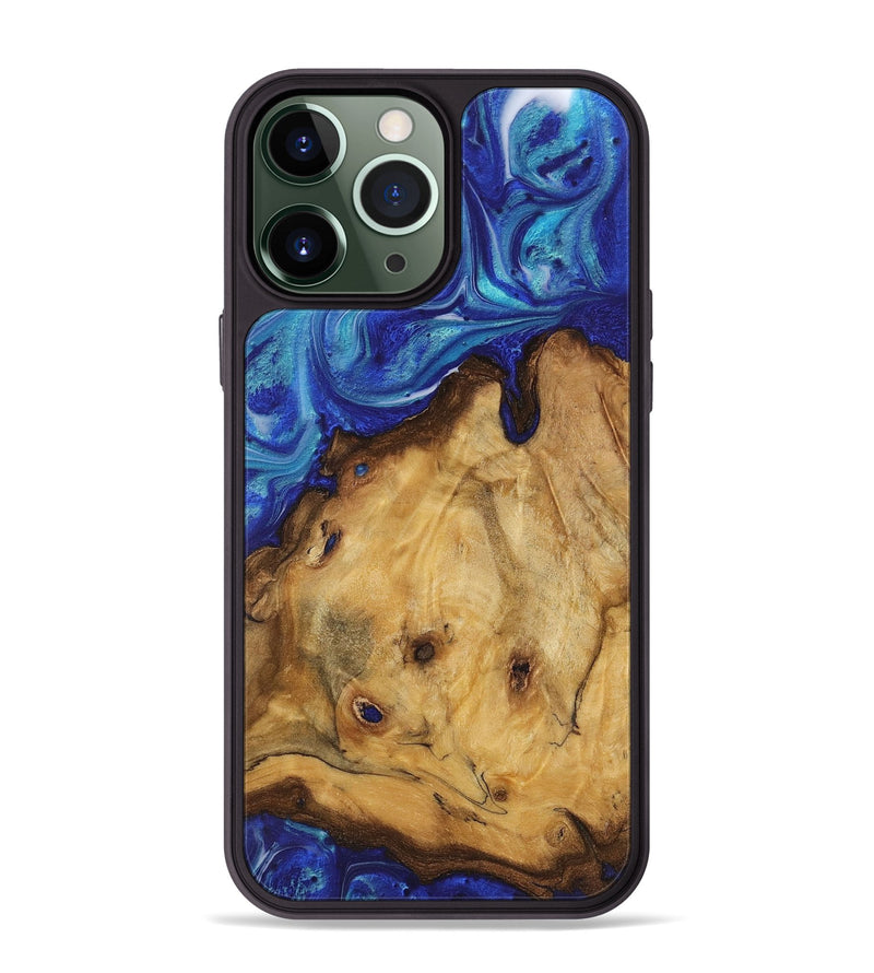 iPhone 13 Pro Max Wood Phone Case - Wanda (Blue, 723874)