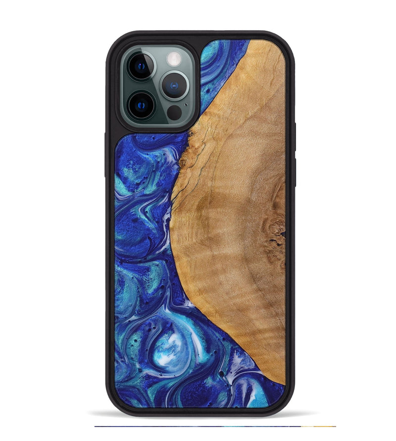 iPhone 12 Pro Max Wood Phone Case - Ross (Blue, 723882)