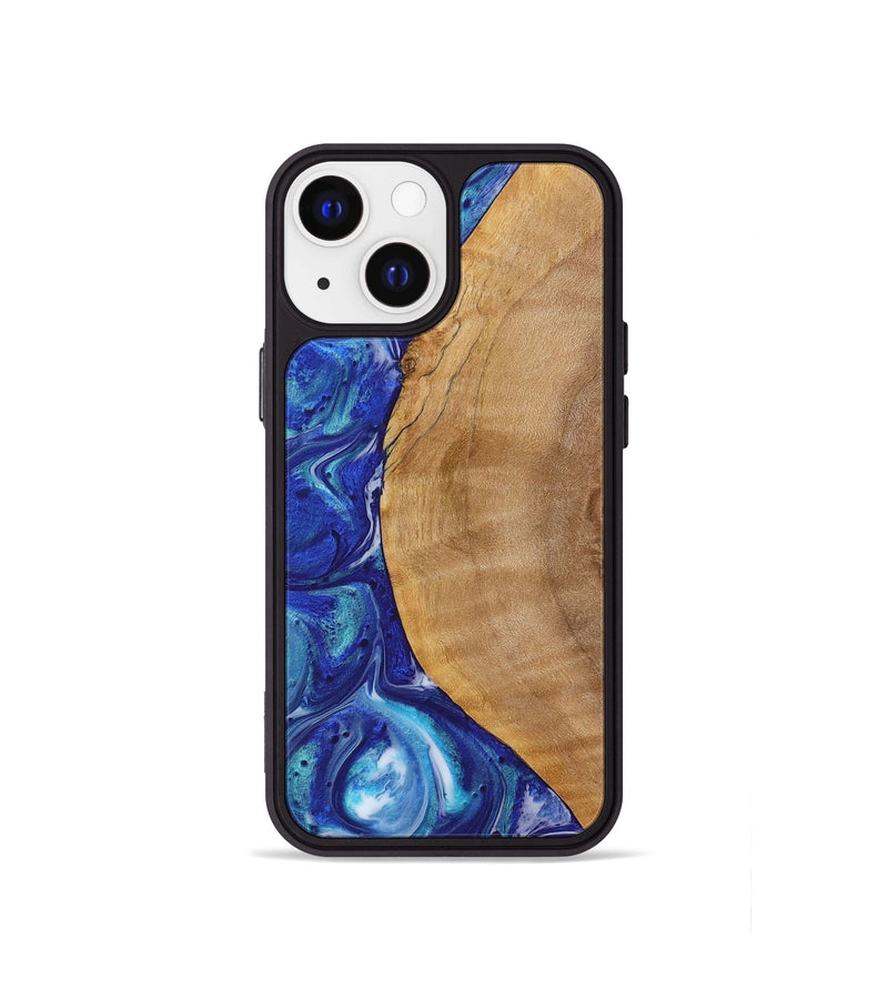 iPhone 13 mini Wood Phone Case - Ross (Blue, 723882)