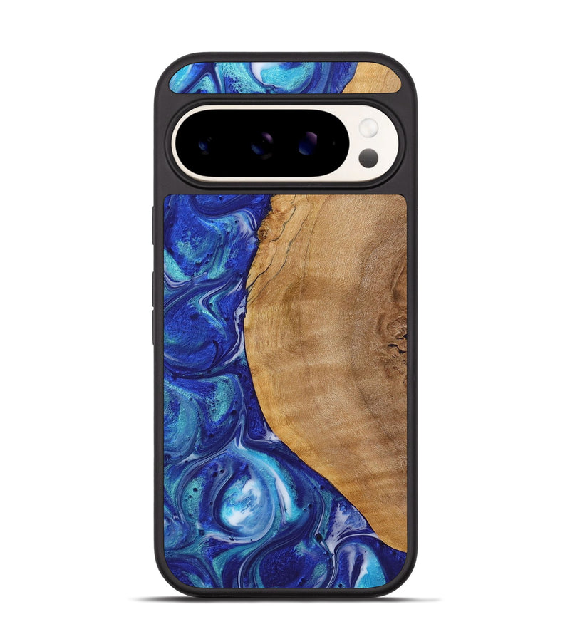 Pixel 9 Wood Phone Case - Ross (Blue, 723882)