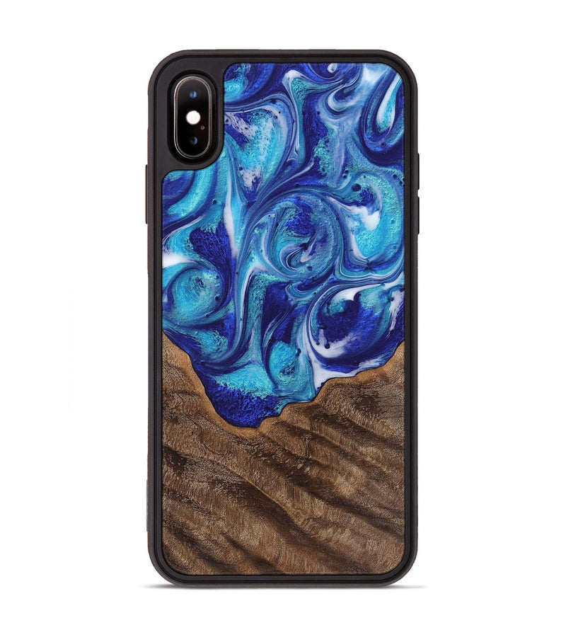 iPhone Xs Max Wood Phone Case - Gage (Blue, 723883)