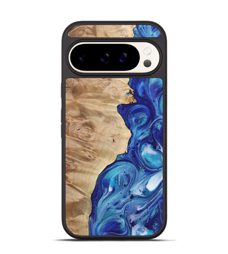 Pixel 9 Wood Phone Case - Amir (Blue, 723890)