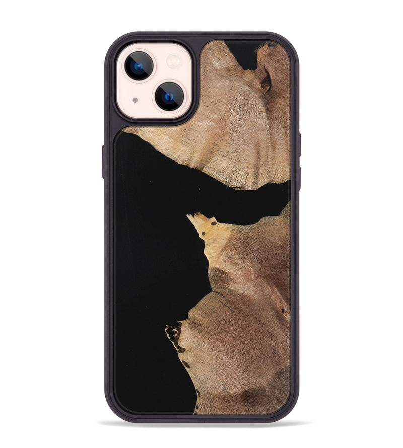 iPhone 14 Plus Wood Phone Case - Caitlin (Pure Black, 723922)