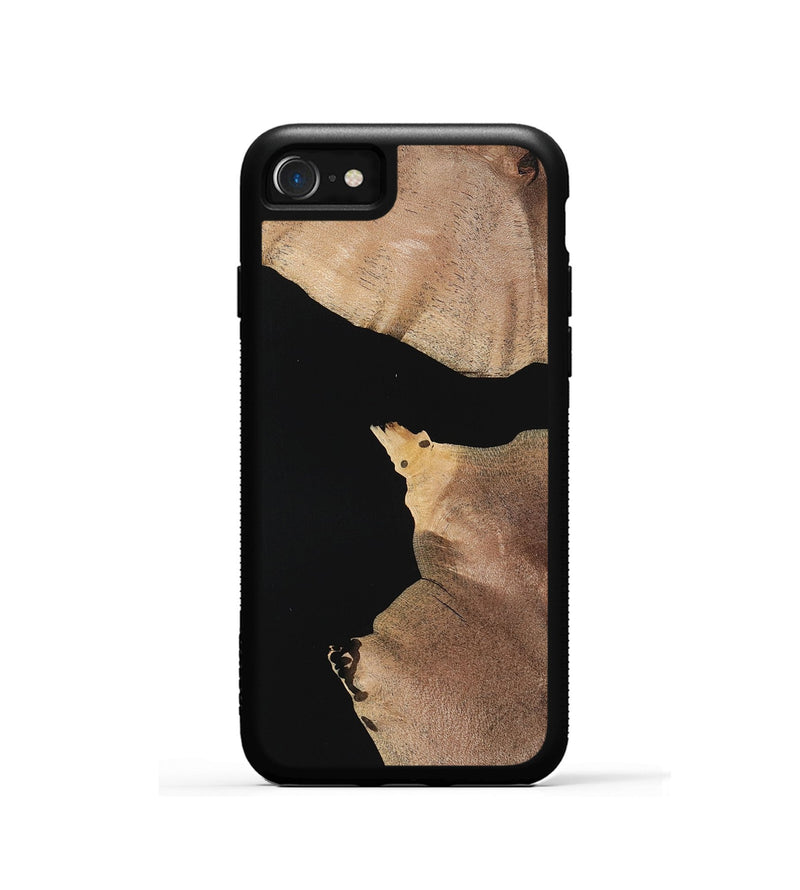 iPhone SE Wood Phone Case - Caitlin (Pure Black, 723922)