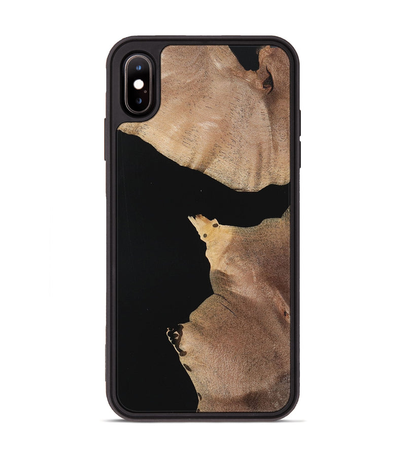 iPhone Xs Max Wood Phone Case - Caitlin (Pure Black, 723922)