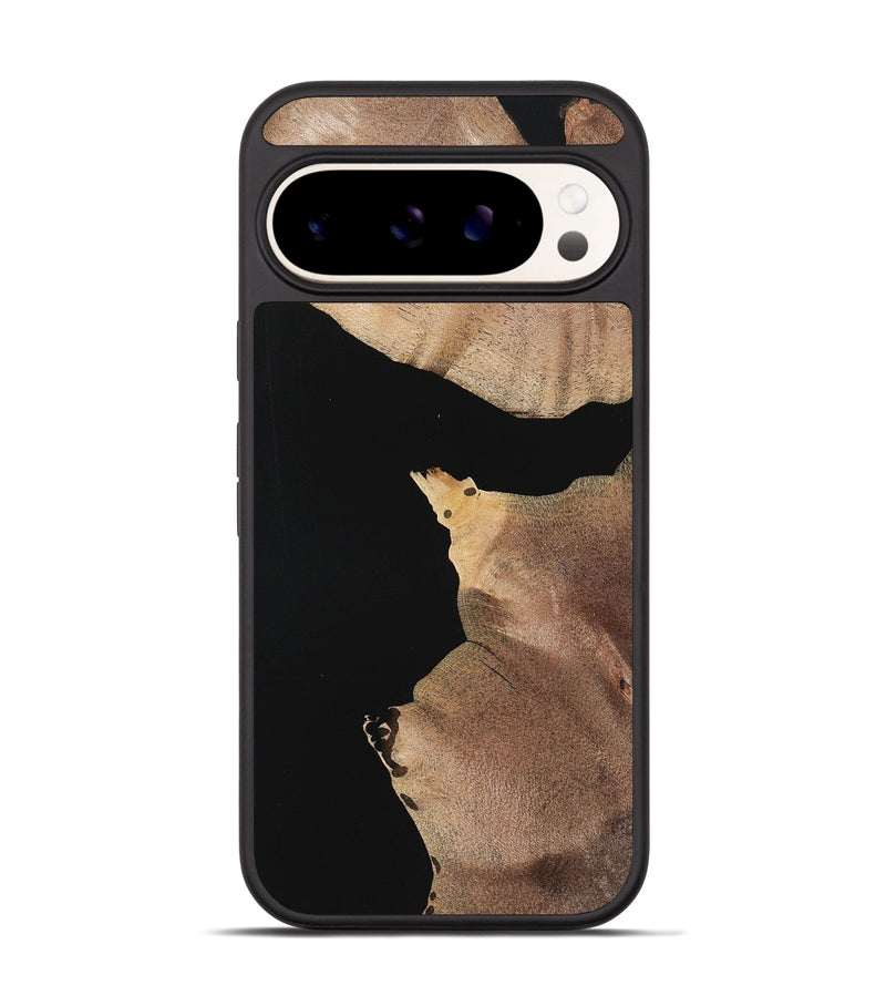 Pixel 9 Wood Phone Case - Caitlin (Pure Black, 723922)