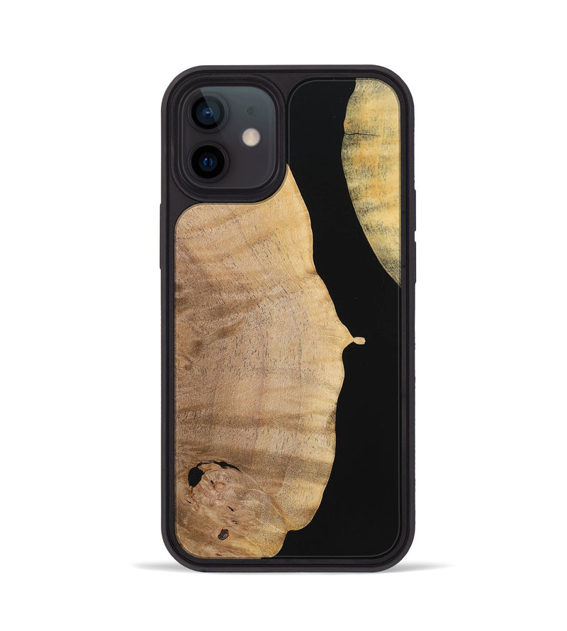 iPhone 12 Wood Phone Case - Bryce (Pure Black, 723925)