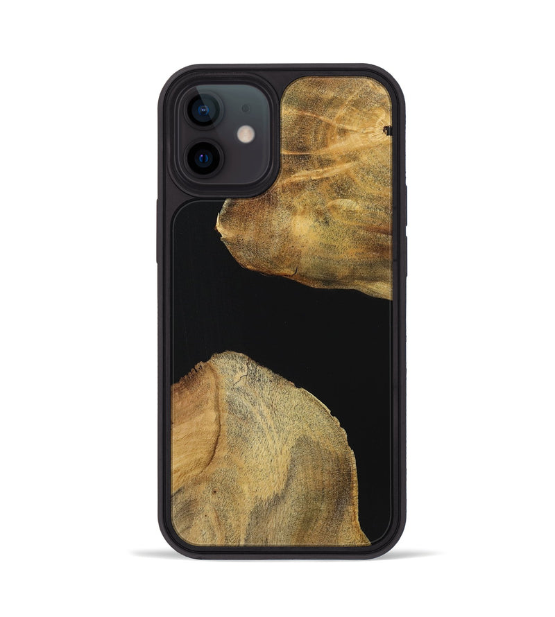 iPhone 12 Wood Phone Case - Bill (Pure Black, 723927)