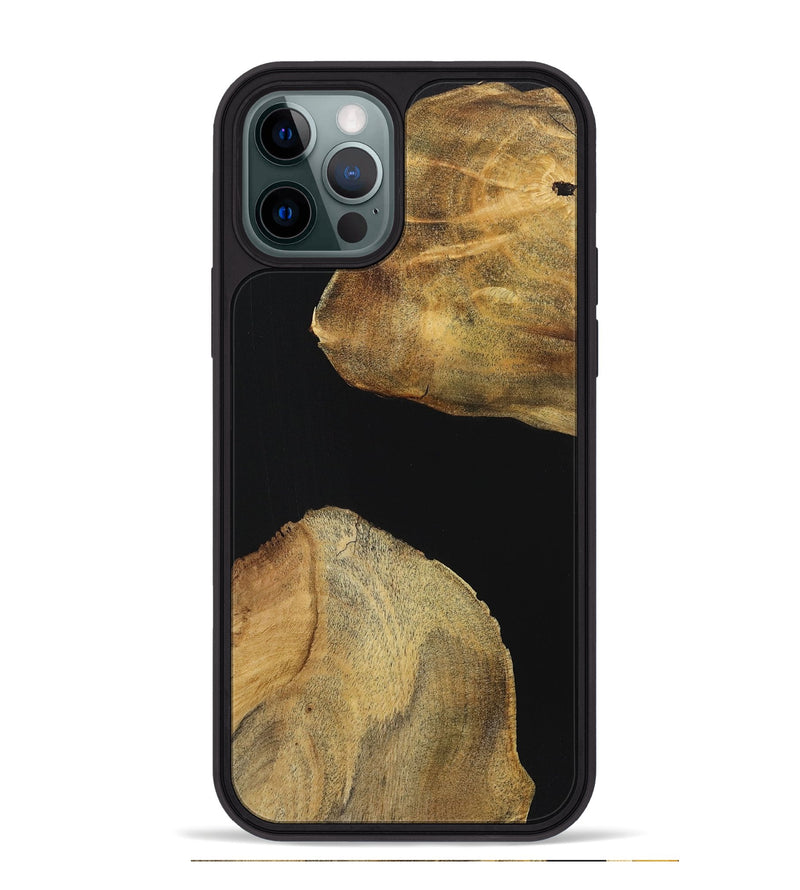 iPhone 12 Pro Max Wood Phone Case - Bill (Pure Black, 723927)