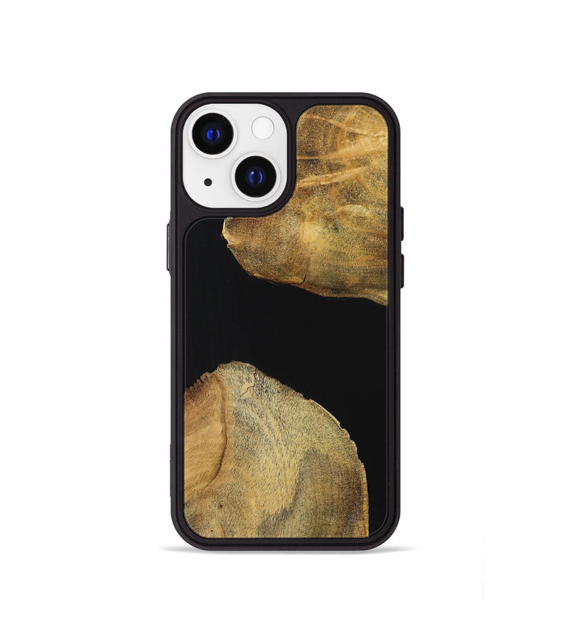 iPhone 13 mini Wood Phone Case - Bill (Pure Black, 723927)