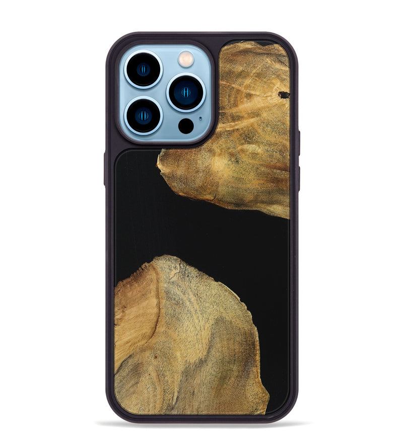 iPhone 14 Pro Max Wood Phone Case - Bill (Pure Black, 723927)