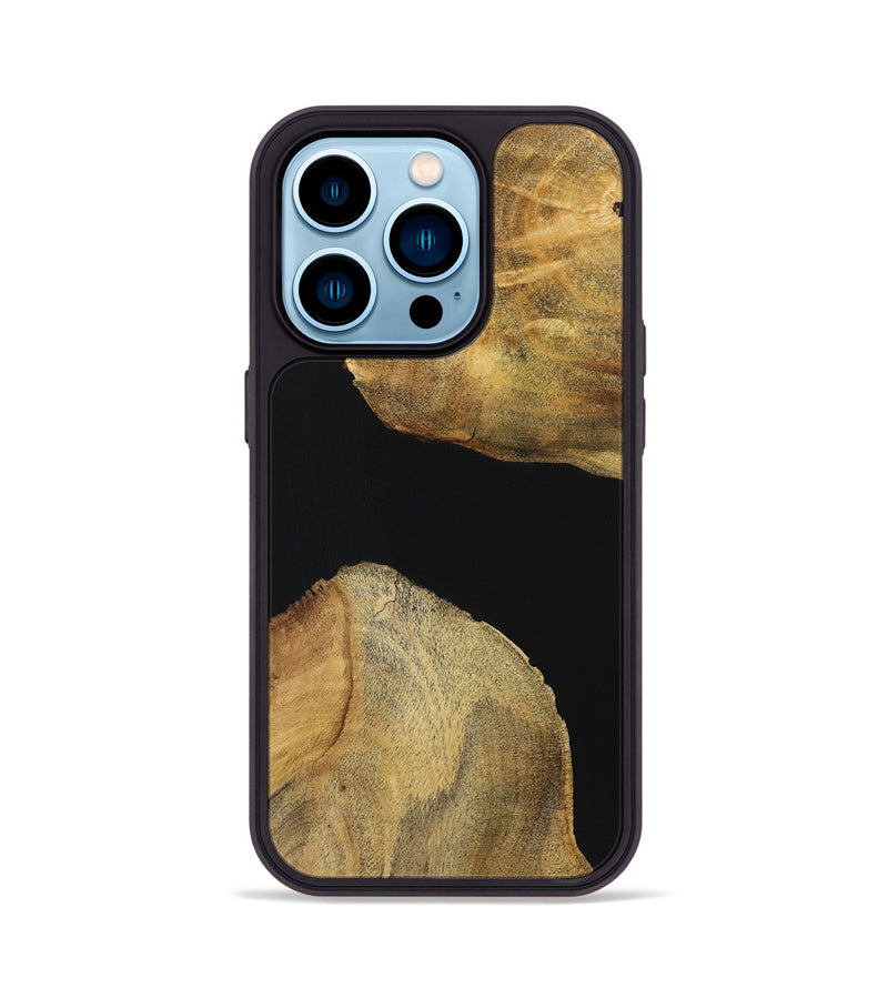 iPhone 14 Pro Wood Phone Case - Bill (Pure Black, 723927)