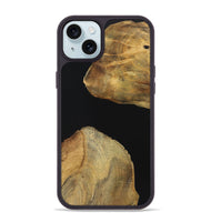 iPhone 15 Plus Wood Phone Case - Bill (Pure Black, 723927)