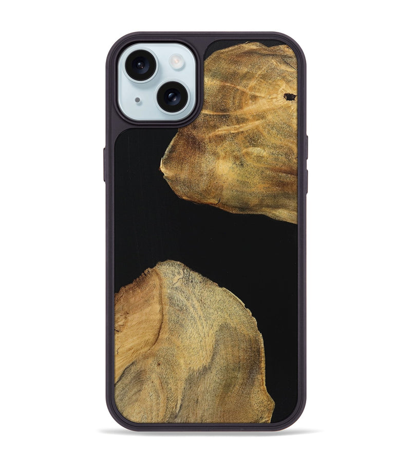 iPhone 15 Plus Wood Phone Case - Bill (Pure Black, 723927)