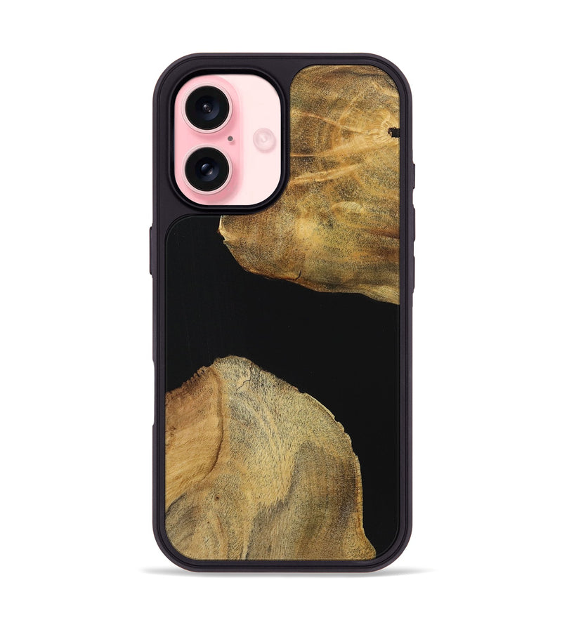 iPhone 16 Wood Phone Case - Bill (Pure Black, 723927)