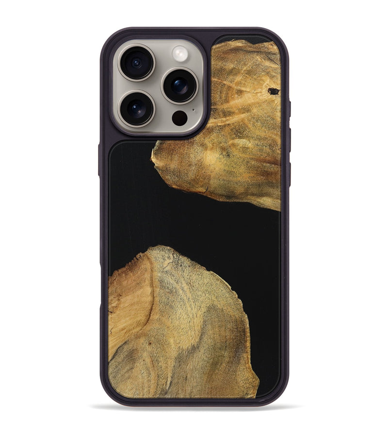 iPhone 16 Pro Max Wood Phone Case - Bill (Pure Black, 723927)