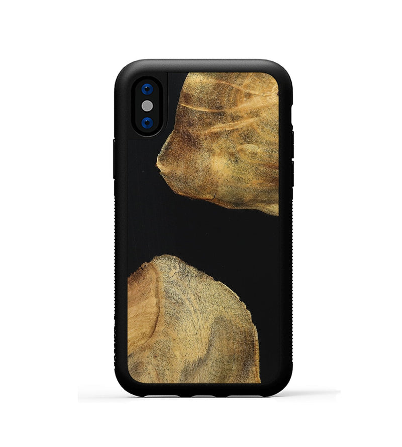 iPhone Xs Wood Phone Case - Bill (Pure Black, 723927)