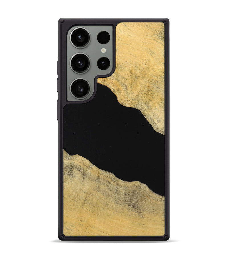 Galaxy S24 Ultra Wood Phone Case - Rebekah (Pure Black, 723933)