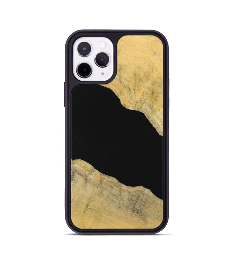 iPhone 11 Pro Wood Phone Case - Rebekah (Pure Black, 723933)