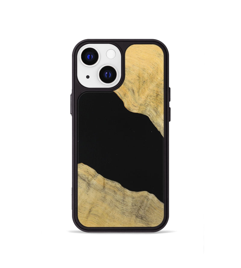 iPhone 13 mini Wood Phone Case - Rebekah (Pure Black, 723933)