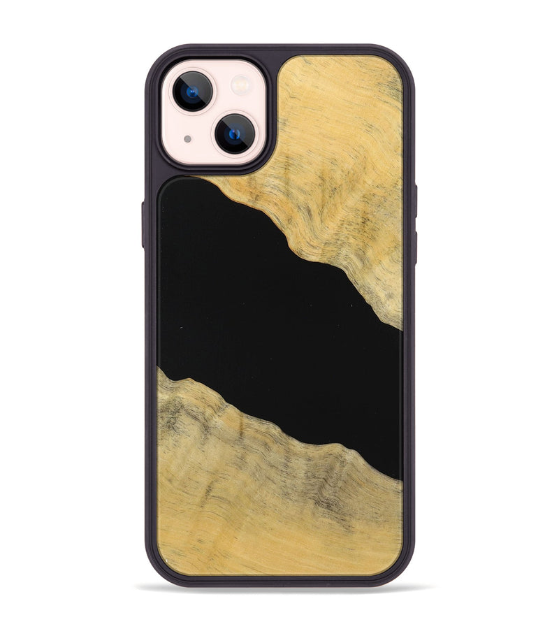 iPhone 14 Plus Wood Phone Case - Rebekah (Pure Black, 723933)