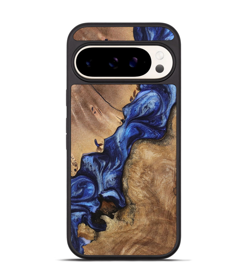 Pixel 9 Wood Phone Case - Reign (Blue, 723945)