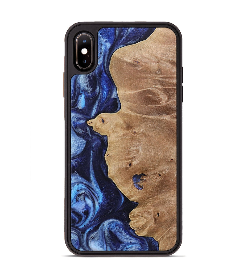 iPhone Xs Max Wood Phone Case - Esther (Blue, 723947)