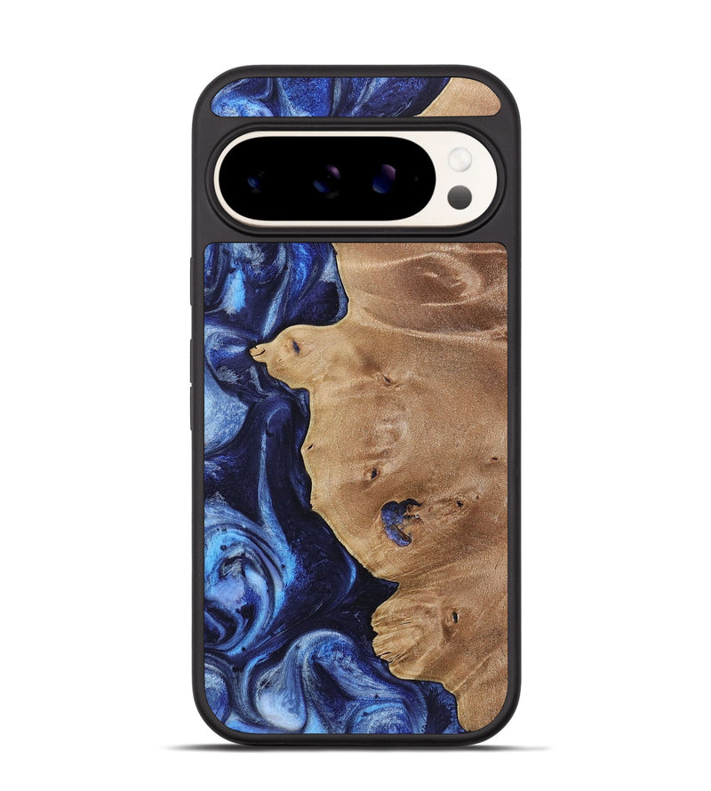 Pixel 9 Wood Phone Case - Esther (Blue, 723947)