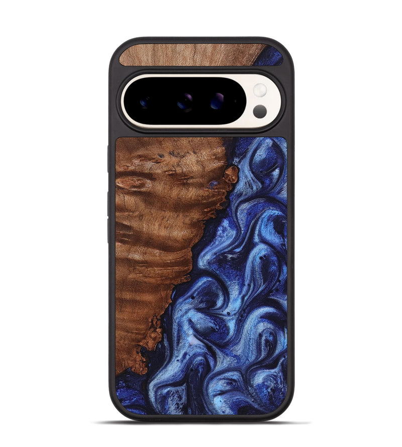 Pixel 9 Wood Phone Case - Camila (Blue, 723949)