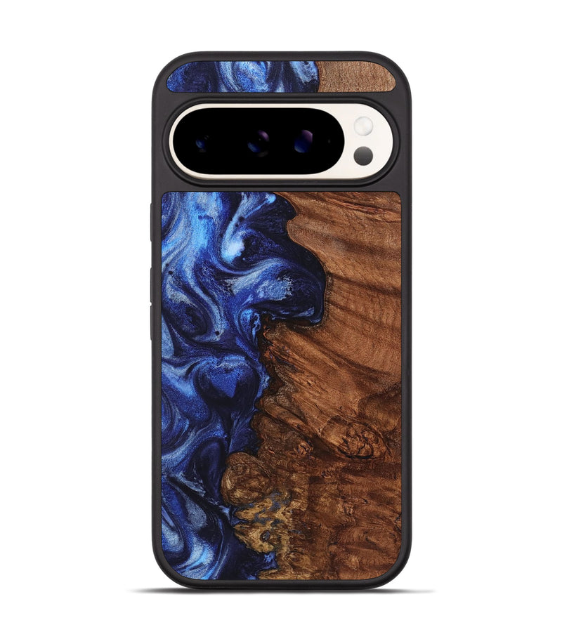 Pixel 9 Wood Phone Case - Belinda (Blue, 723950)