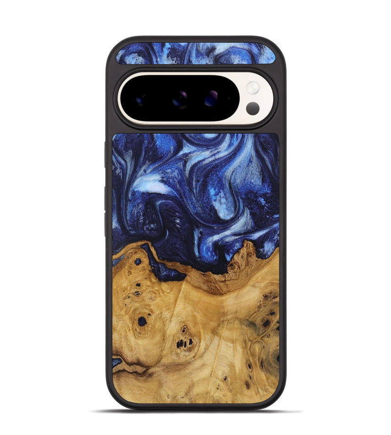 Pixel 9 Wood Phone Case - Sara (Blue, 723951)