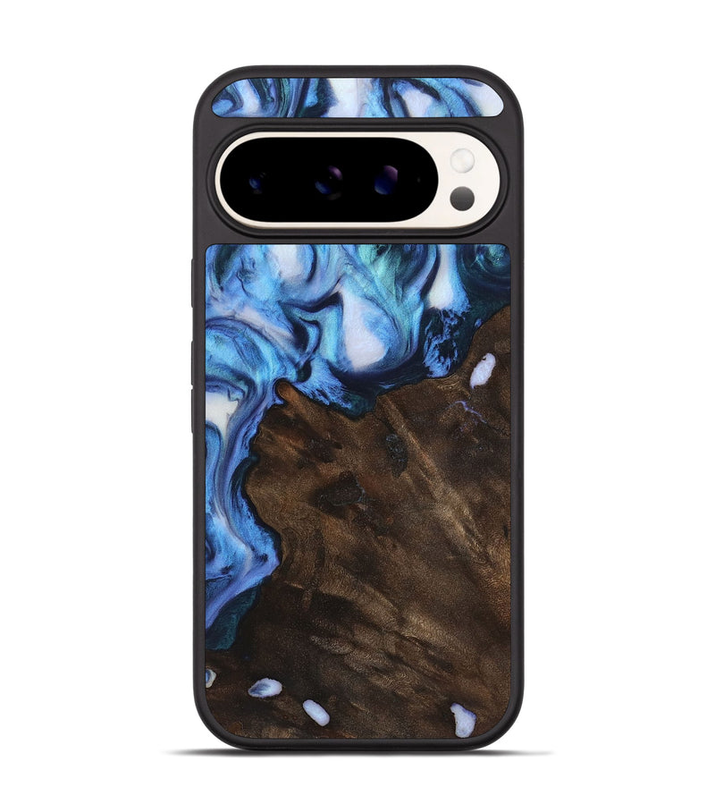 Pixel 9 Wood Phone Case - Kaylani (Blue, 723953)