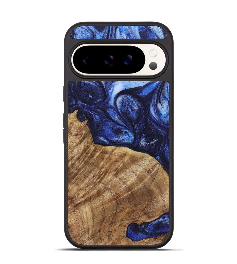 Pixel 9 Wood Phone Case - Amora (Blue, 723956)