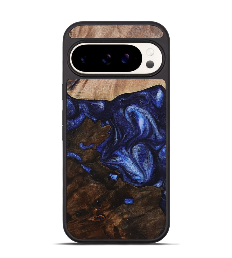 Pixel 9 Wood Phone Case - Axel (Blue, 723960)