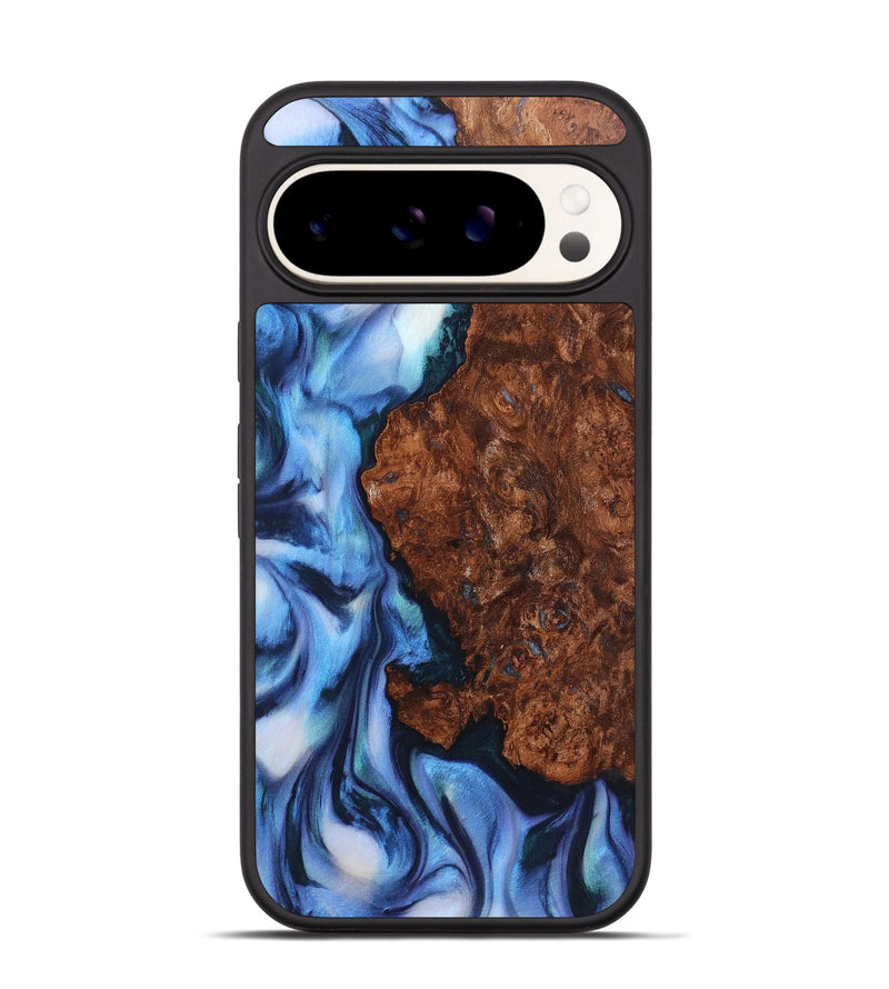 Pixel 9 Wood Phone Case - Bette (Blue, 723962)