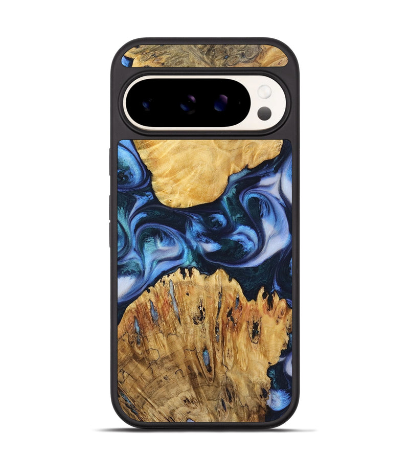 Pixel 9 Wood Phone Case - Laurel (Blue, 723966)