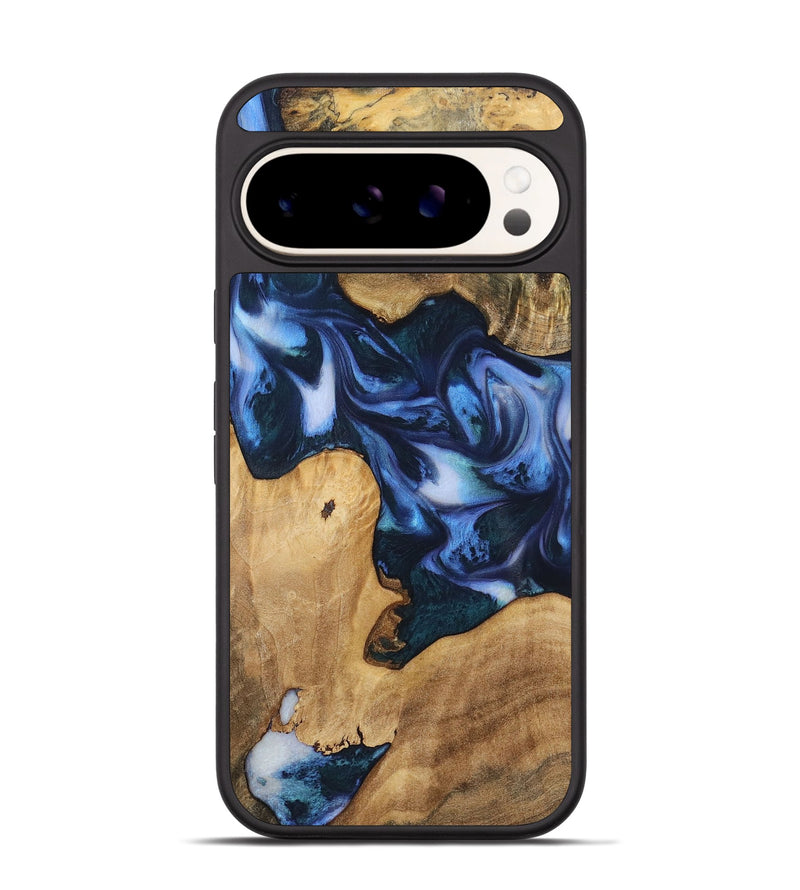 Pixel 9 Wood Phone Case - Damon (Blue, 723967)