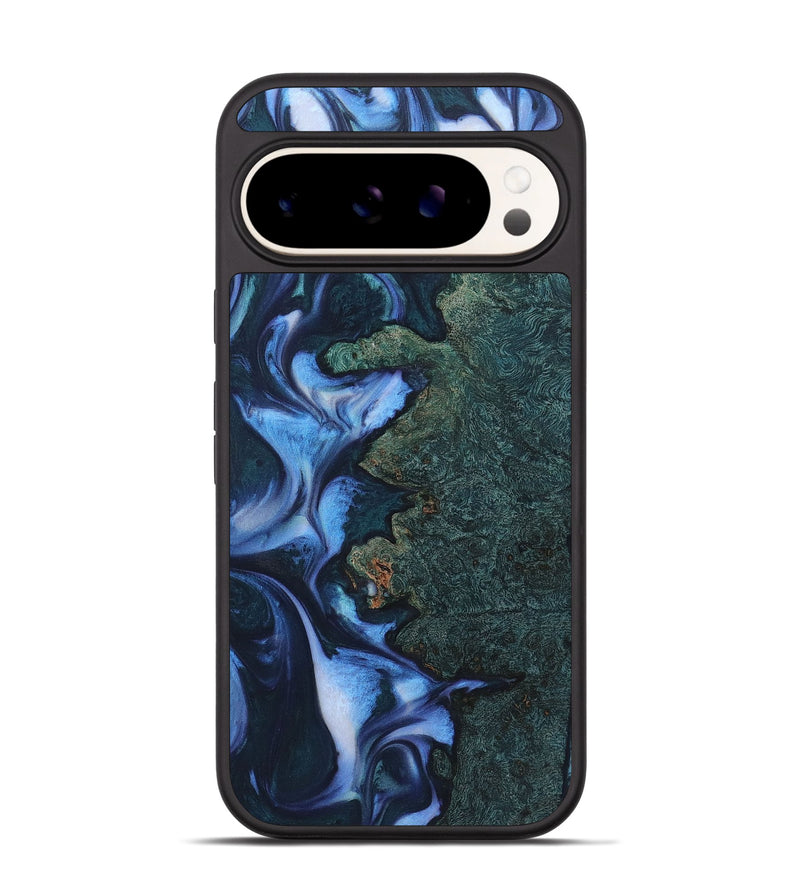 Pixel 9 Wood Phone Case - Maude (Blue, 723969)