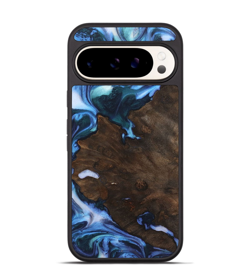 Pixel 9 Wood Phone Case - Bernice (Blue, 723970)