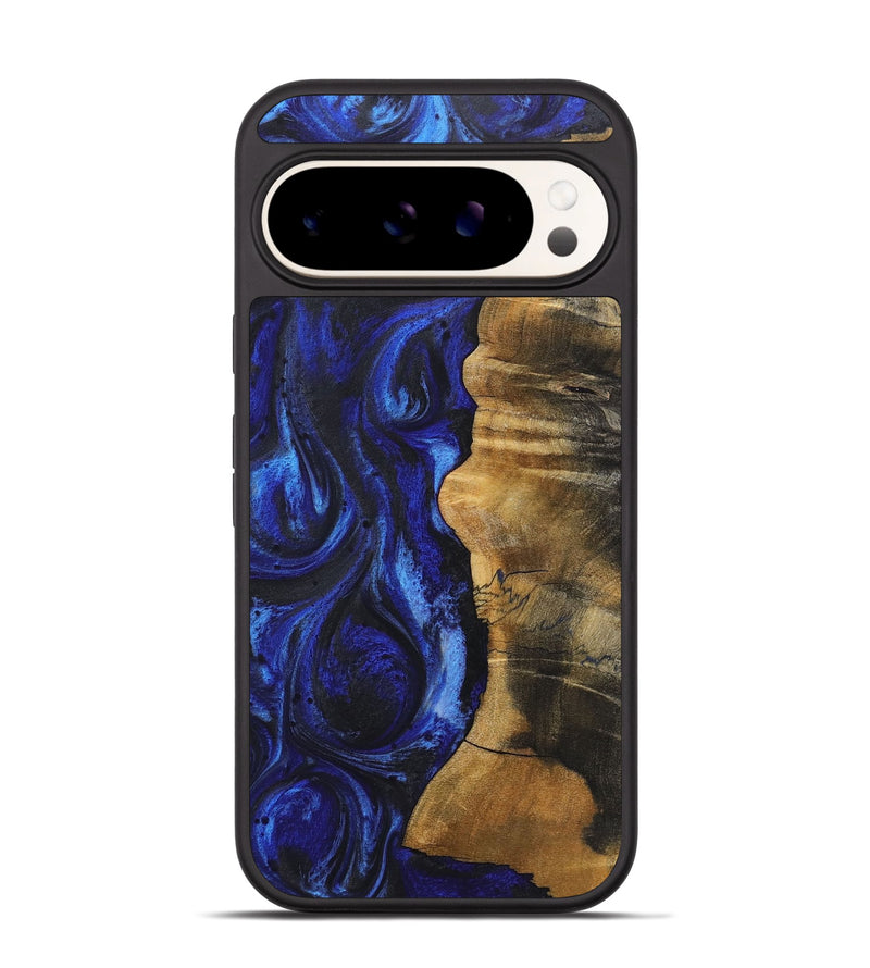 Pixel 9 Wood Phone Case - Kasey (Blue, 723985)