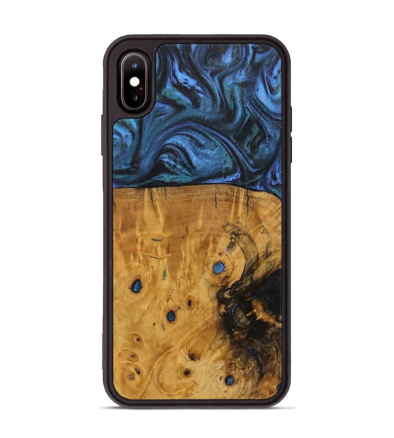 iPhone Xs Max Wood Phone Case - Herbert (Blue, 723988)