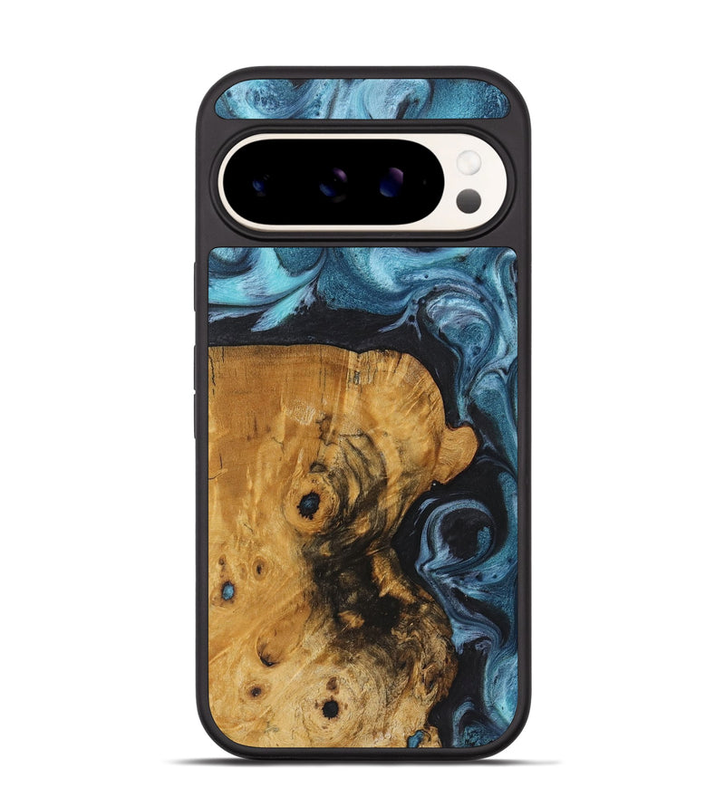 Pixel 9 Wood Phone Case - Edgar (Blue, 724030)