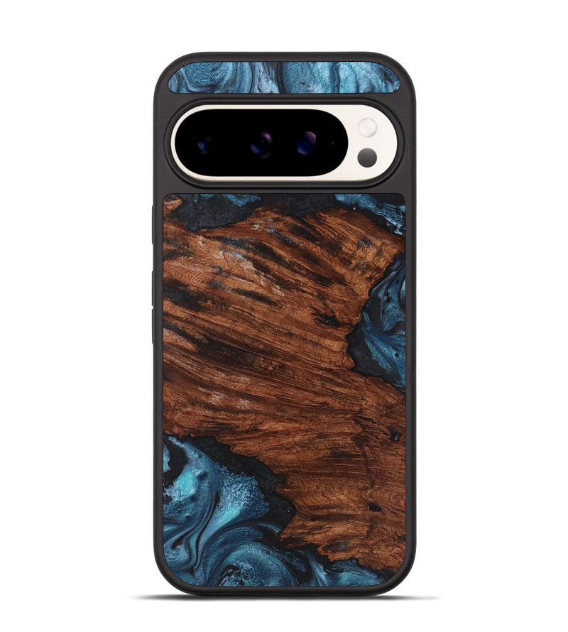 Pixel 9 Wood Phone Case - Grant (Blue, 724031)