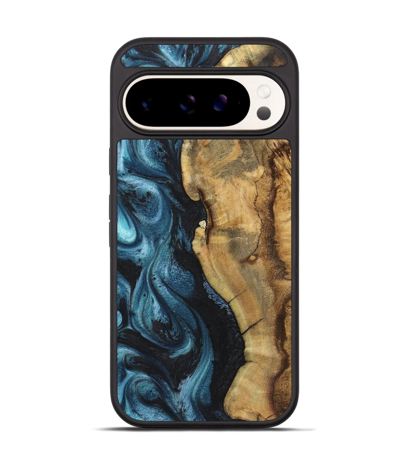 Pixel 9 Wood Phone Case - Graham (Blue, 724037)