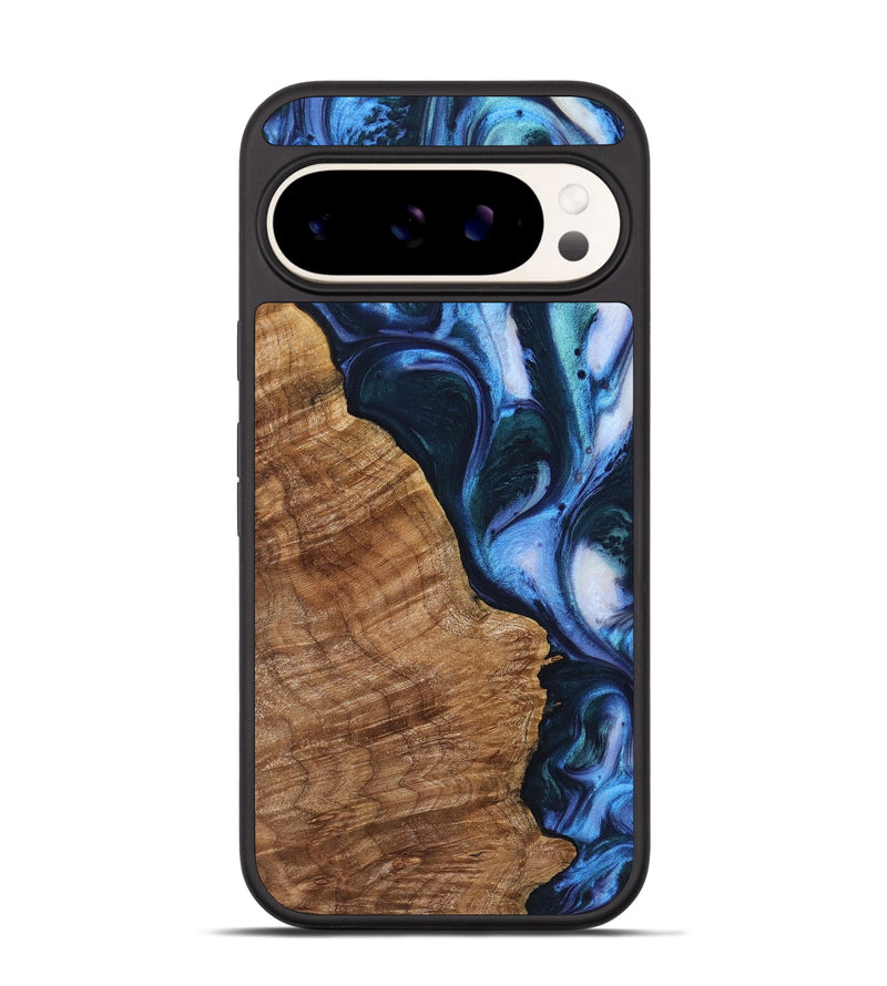 Pixel 9 Wood Phone Case - Laurence (Blue, 724047)