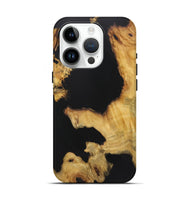 iPhone 15 Pro Wood Live Edge Phone Case - Marlee (Pure Black, 724057)