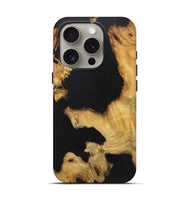 iPhone 16 Pro Wood Live Edge Phone Case - Marlee (Pure Black, 724057)