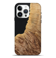 iPhone 15 Pro Max Wood Live Edge Phone Case - Ayla (Pure Black, 724074)